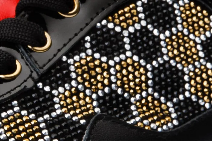 Vinci Leather Sneakers The Opuwo Black and Gold Glitter Sneaker 8211 Women