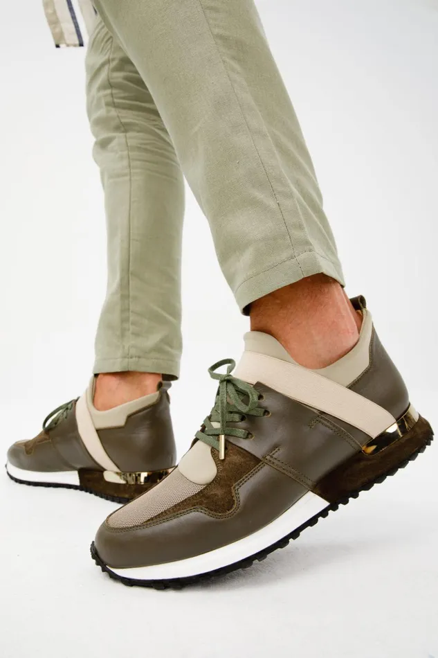 Vinci Leather Sneakers The Reno Green Leather Sneaker 8211 Men