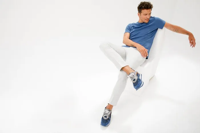 Vinci Leather Sneakers The Tyler Blue Leather Sneaker 8211 Men