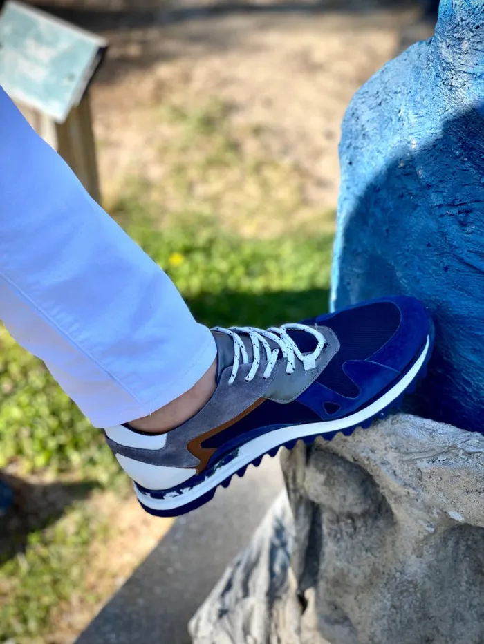 Vinci Leather Sneakers The Tyler Blue Leather Sneaker 8211 Men