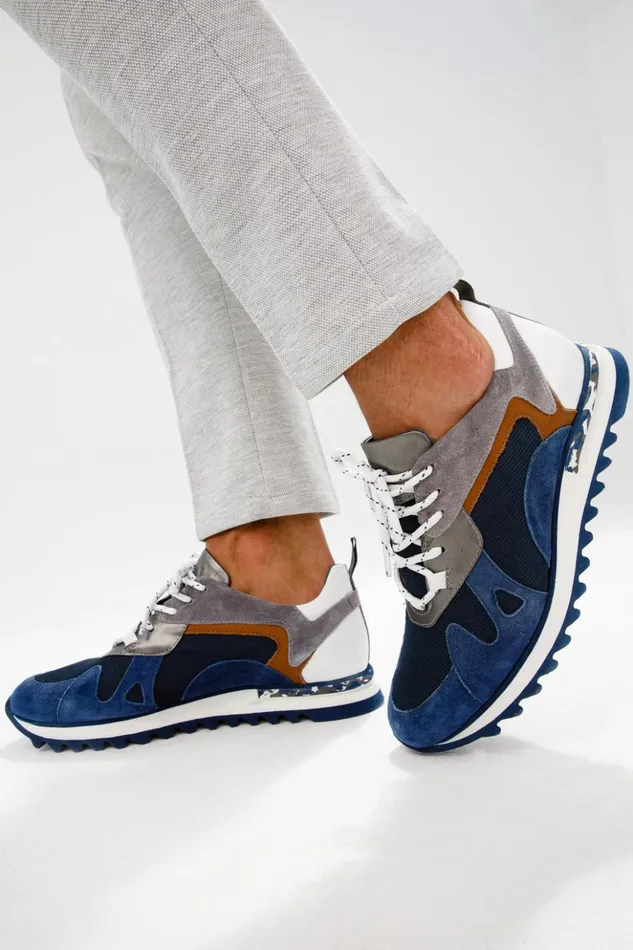 Vinci Leather Sneakers The Tyler Blue Leather Sneaker 8211 Men