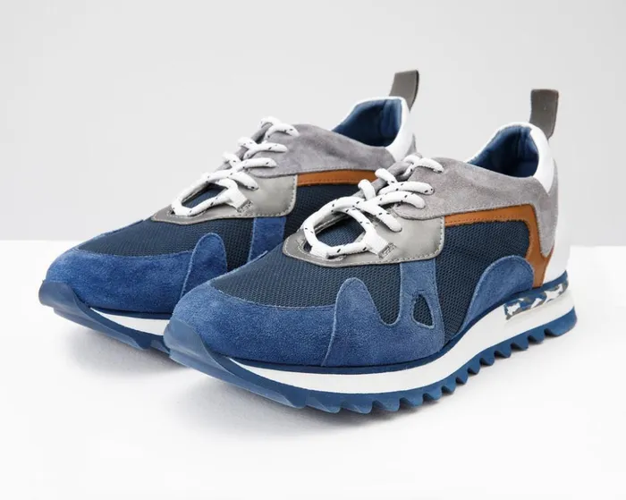 Vinci Leather Sneakers The Tyler Blue Leather Sneaker 8211 Men
