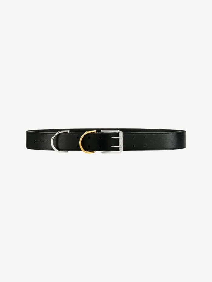 Voyou Belt In Leather Black Women Givenchy Belts