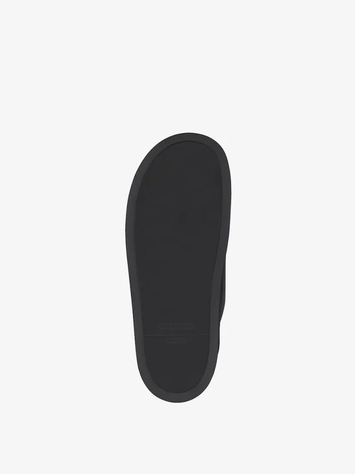 Voyou Flat Sandals In Grained Leather Black Men Givenchy Slides and Sandals