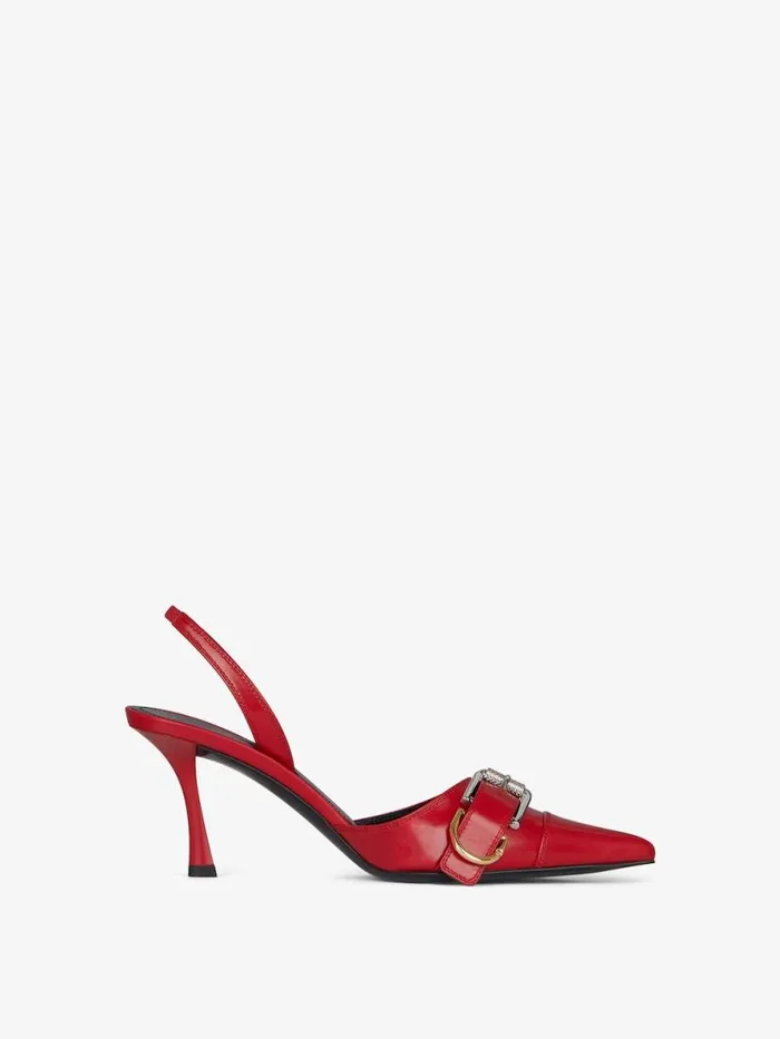 Voyou Slingbacks In Leather Red Women Givenchy Heels