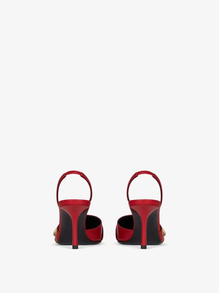 Voyou Slingbacks In Leather Red Women Givenchy Heels