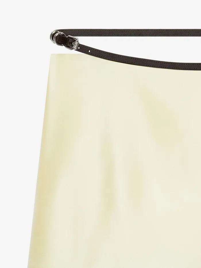 Voyou Wrap Mini Skirt In Silk Satin Duchesse Butter Women Givenchy Skirts