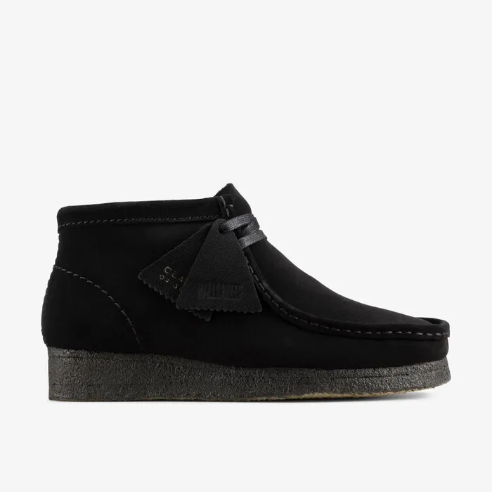 Wallabee Boot Black Suede Women Clarks Boots and Booties