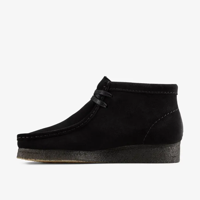 Wallabee Boot Black Suede Women Clarks Boots and Booties
