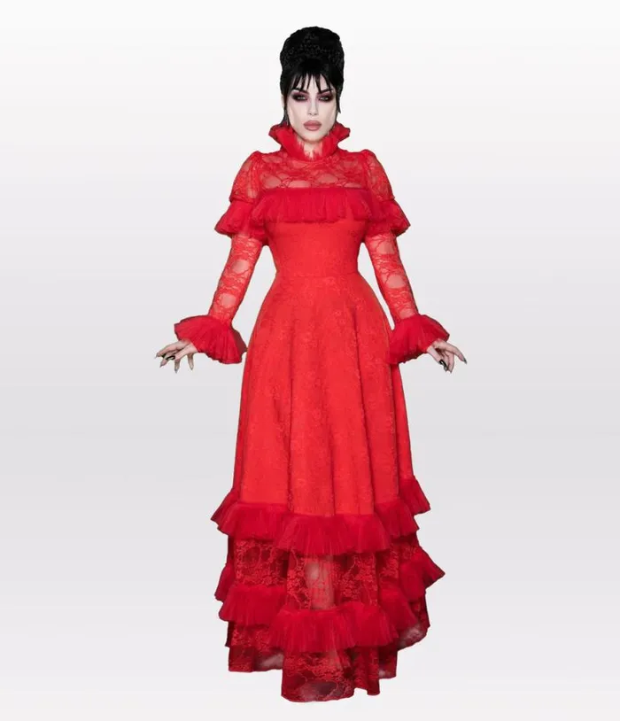 Weasel Wear Red One Big Dark Room Lace Gown DressesPlus Unique Vintage Midi and Maxi Weasel Wear Red One Big Dark Room Lace Gown DressesPlus Unique Vintage Midi and Maxi