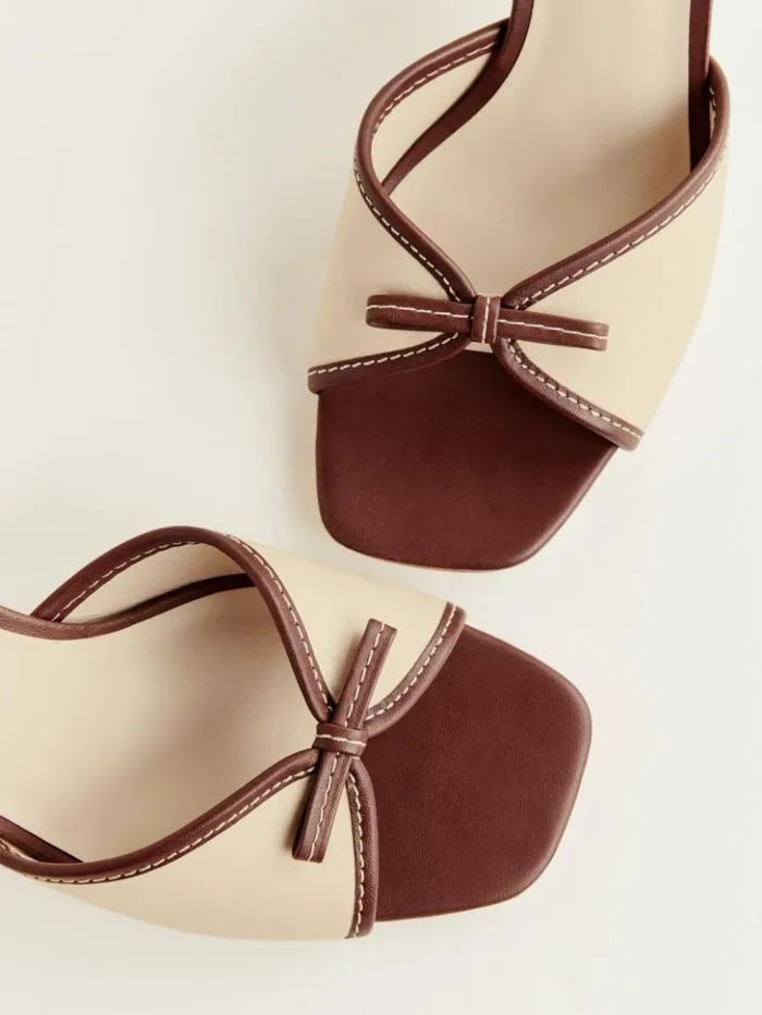 WeddingsShoes The Reformation Gene Heeled Sandal Almond Walnut