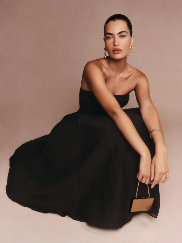 Weddings The Reformation Rosy Dress Black