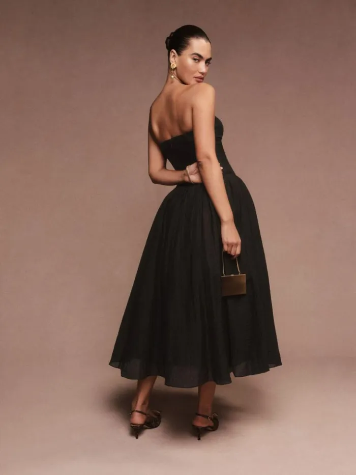 Weddings The Reformation Rosy Dress Black