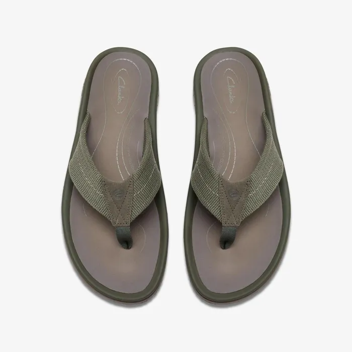 Wesley Belt Olive Men Clarks Sandals and Flip Flops