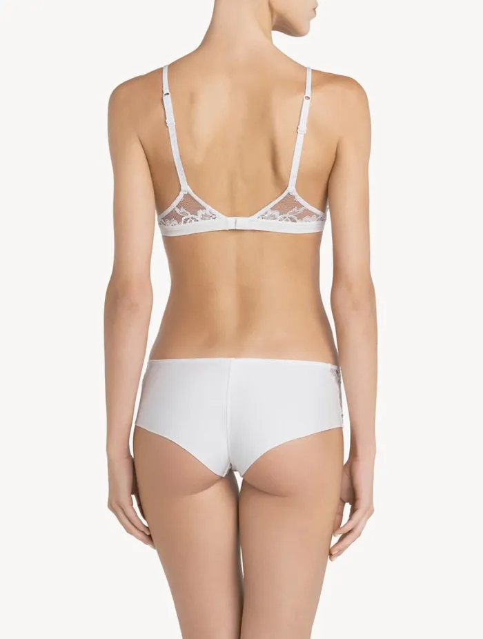 White Cotton Hipster Briefs Lingerie La Perla Hipster