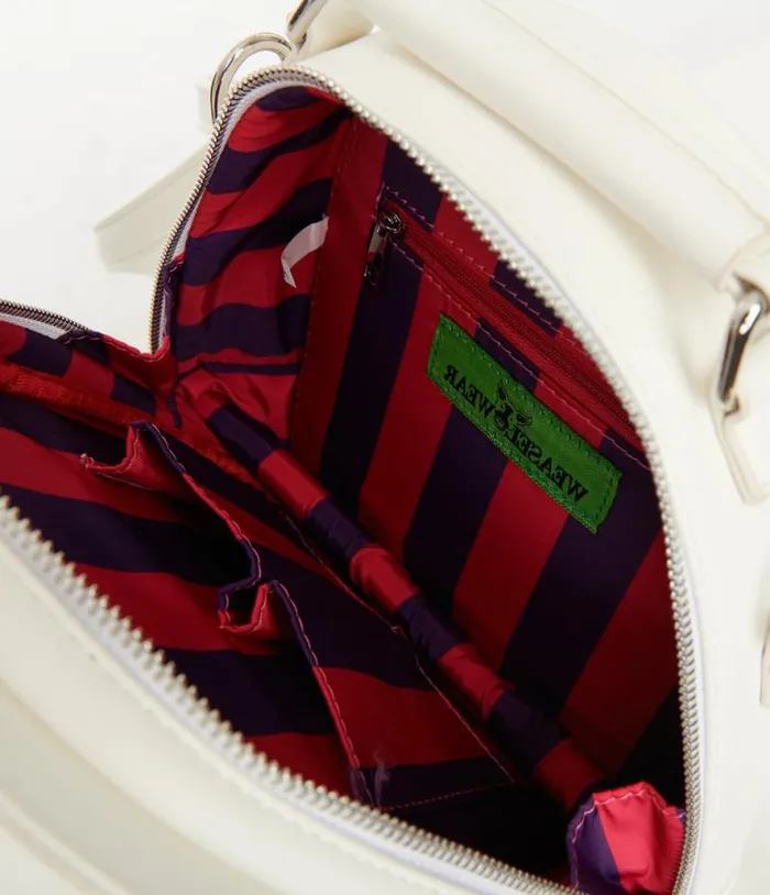 White Leatherette Circus Cookie Ghost Crossbody Bag Accessories Unique Vintage Novelty Bags