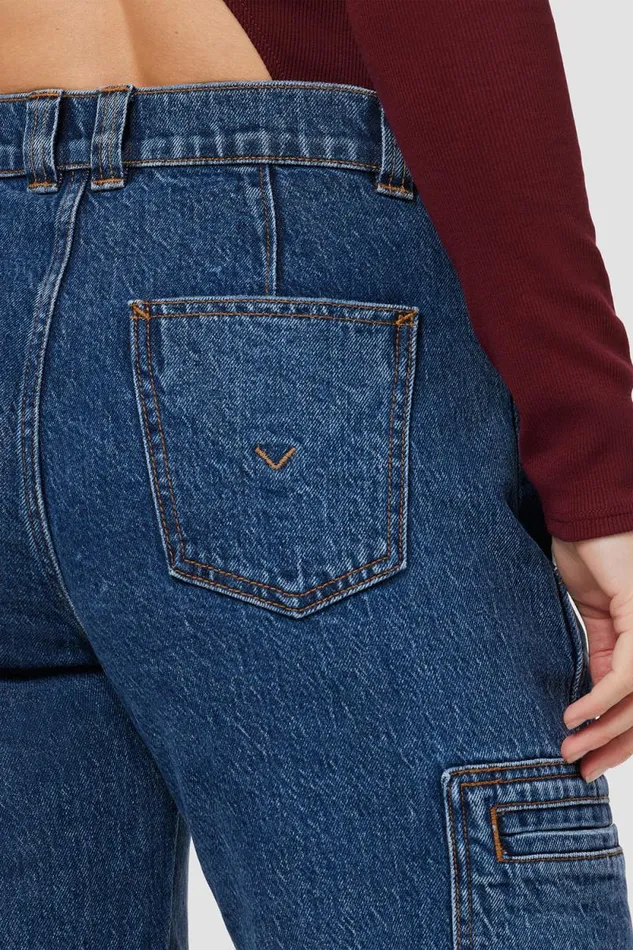 Wide Leg Women Hudson Jeans HighRise Welt Pocket Cargo Petite Pant Wonderland