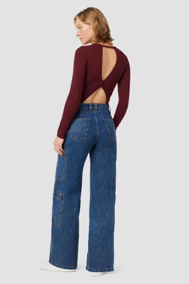 Wide Leg Women Hudson Jeans HighRise Welt Pocket Cargo Petite Pant Wonderland