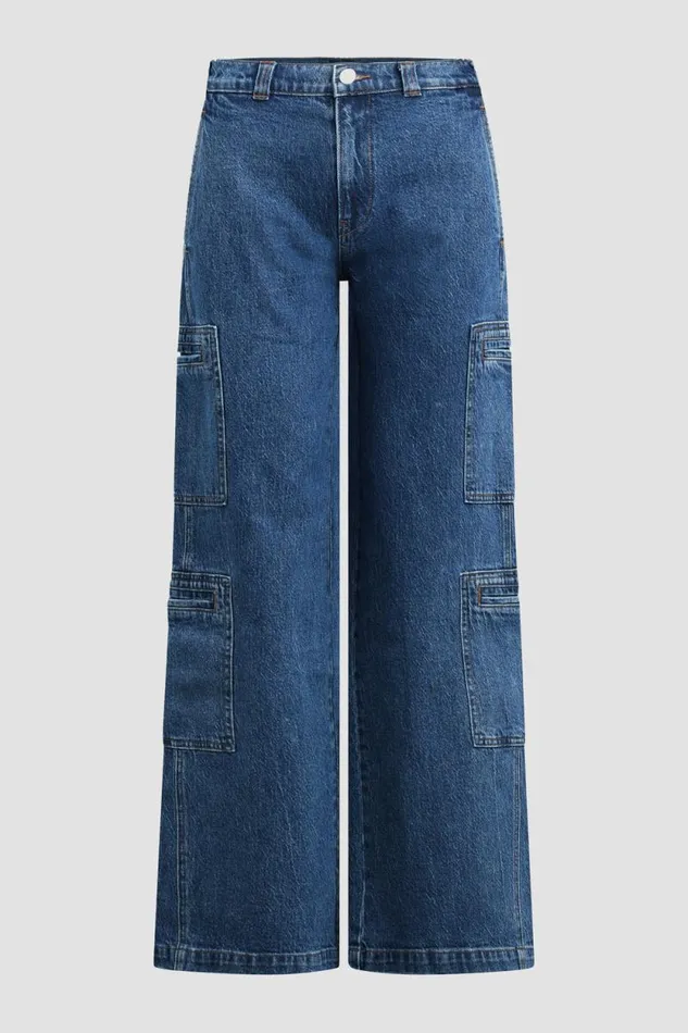 Wide Leg Women Hudson Jeans HighRise Welt Pocket Cargo Petite Pant Wonderland