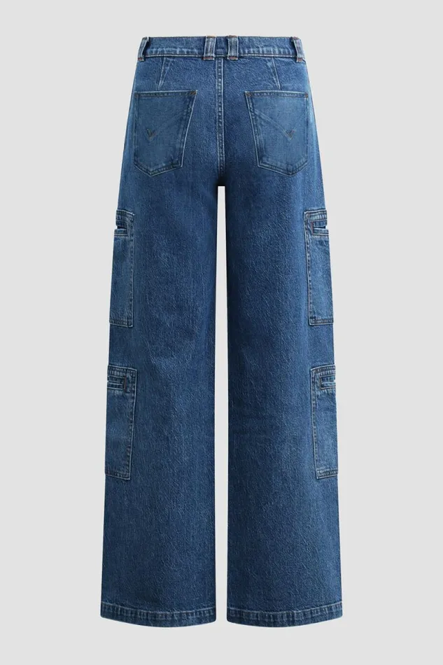 Wide Leg Women Hudson Jeans HighRise Welt Pocket Cargo Petite Pant Wonderland