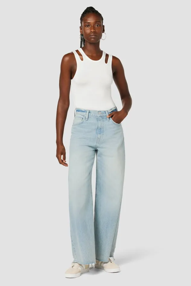 Wide Leg Women Hudson Jeans James HighRise Wide Leg Barefoot Jean Iris