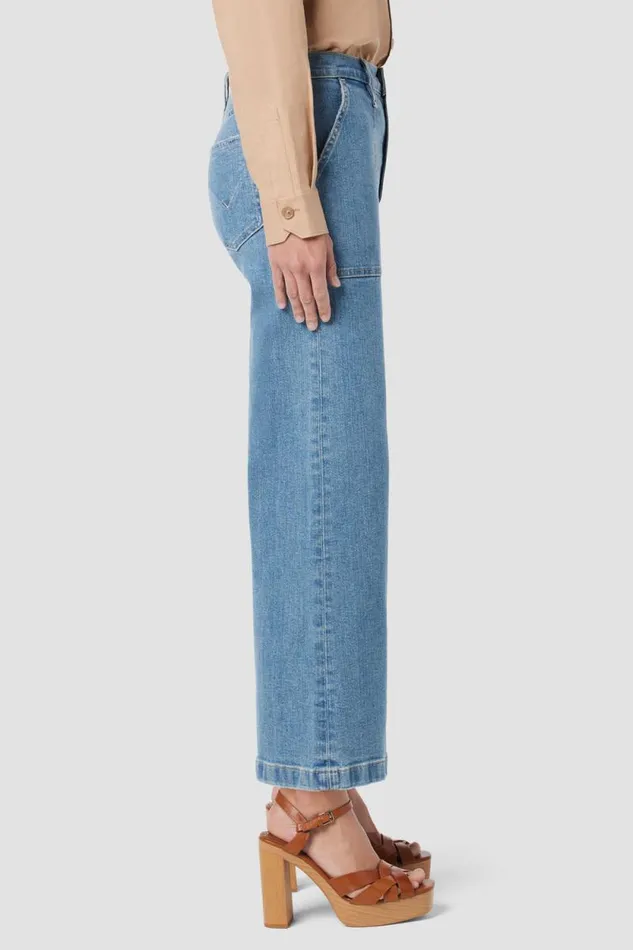 Wide Leg Women Hudson Jeans Jodie HighRise Wide Leg Crop Jean West Lake