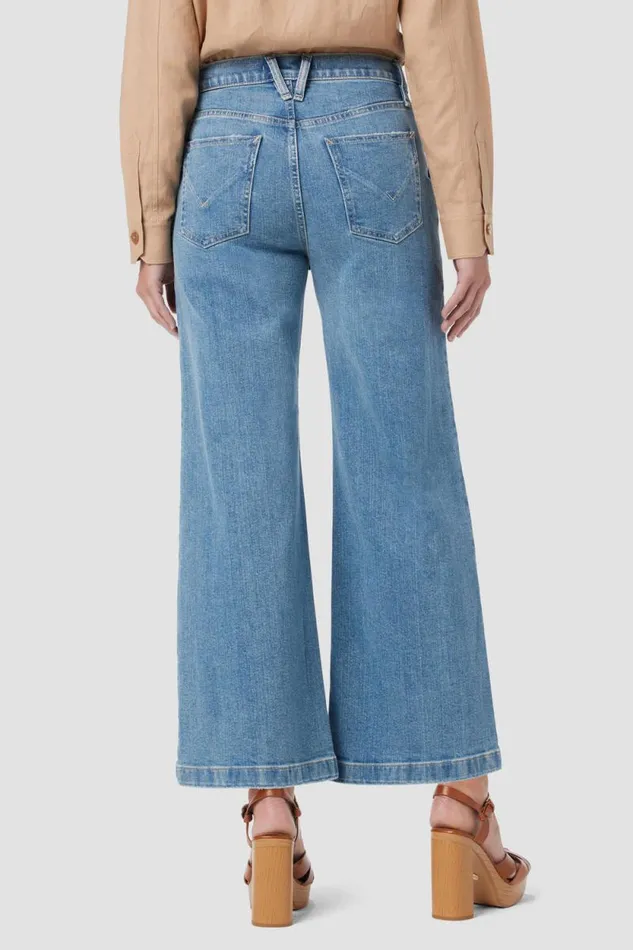 Wide Leg Women Hudson Jeans Jodie HighRise Wide Leg Crop Jean West Lake