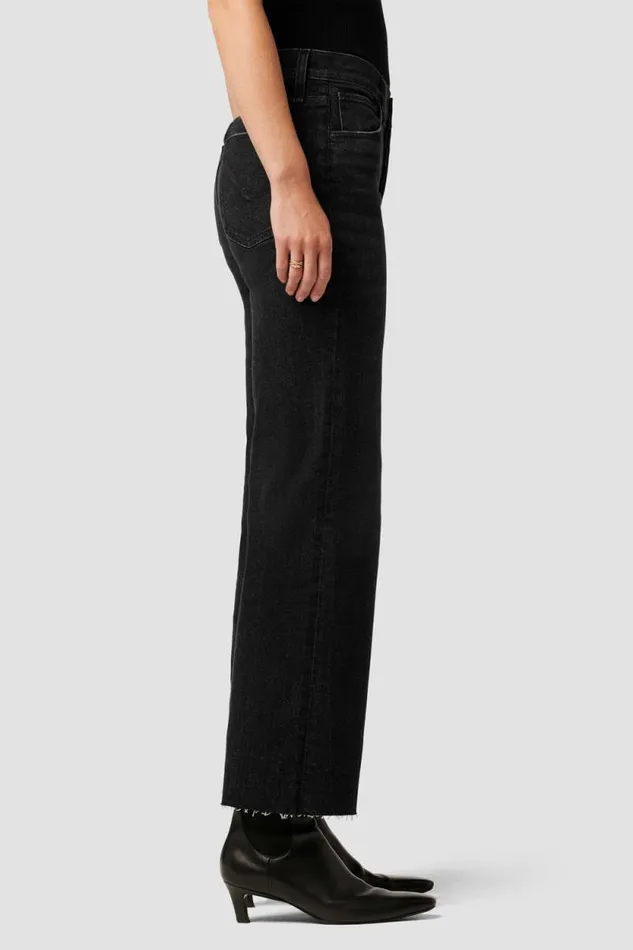 Wide Leg Women Hudson Jeans Rosie HighRise Wide Leg Ankle Jean Dark Raven
