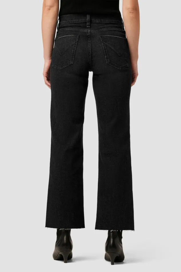 Wide Leg Women Hudson Jeans Rosie HighRise Wide Leg Ankle Jean Dark Raven