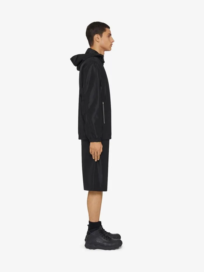 Windbreaker With 4g Detail Black Men Givenchy Coats and Jackets