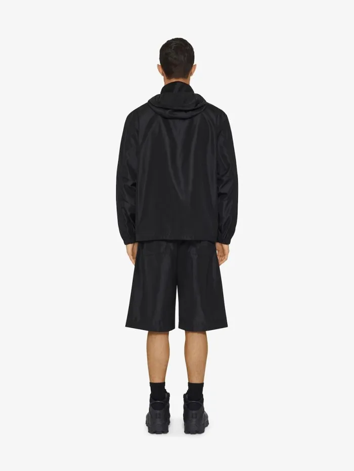 Windbreaker With 4g Detail Black Men Givenchy Coats and Jackets