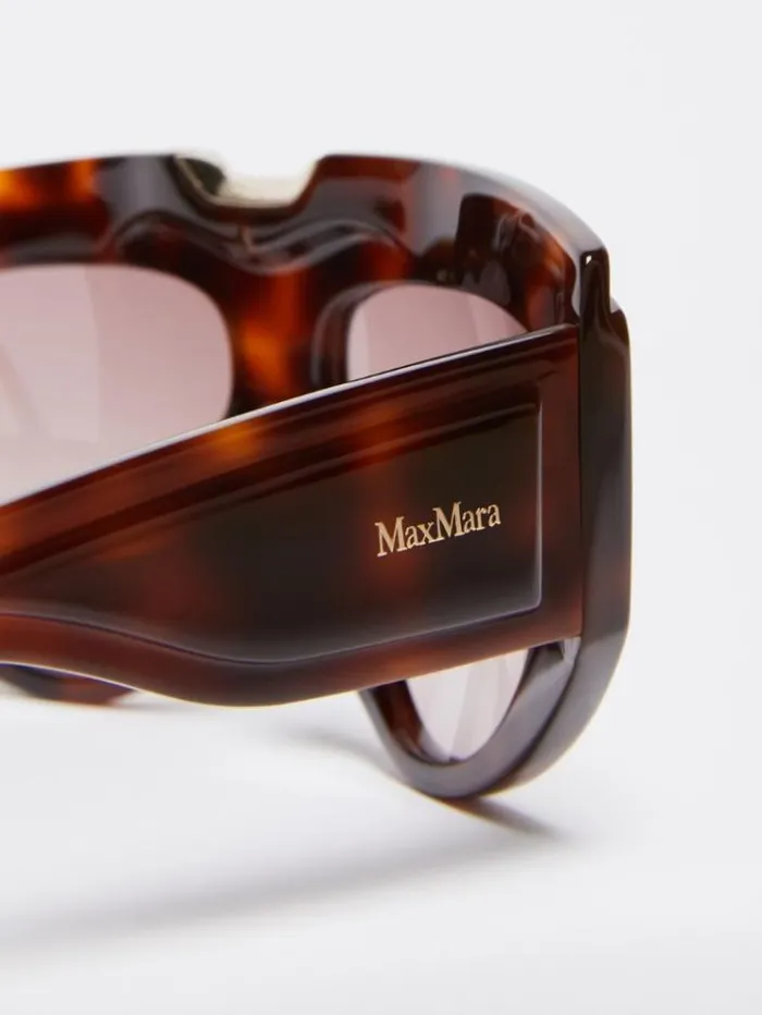 Woman Acetate Sunglasses Tawny Sand Maxmara Eyewear Woman Acetate Sunglasses Tawny Sand Maxmara Eyewear