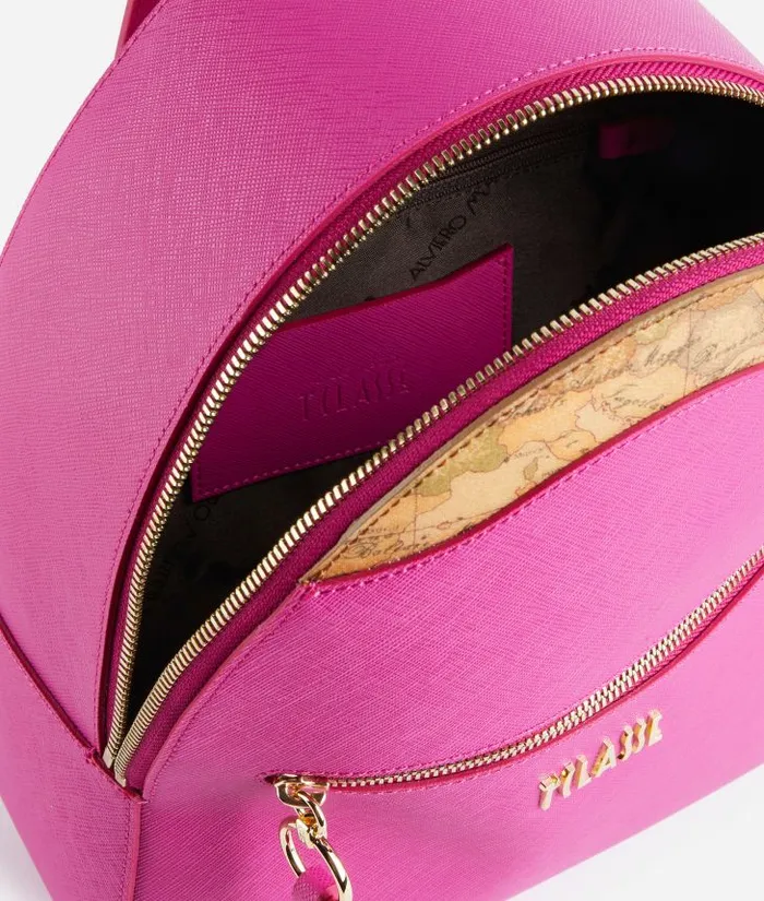 Woman Backpacks Bucket and Belt Bags Alviero Martini Digital City Backpack Magenta