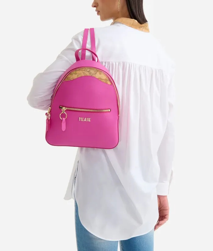 Woman Backpacks Bucket and Belt Bags Alviero Martini Digital City Backpack Magenta