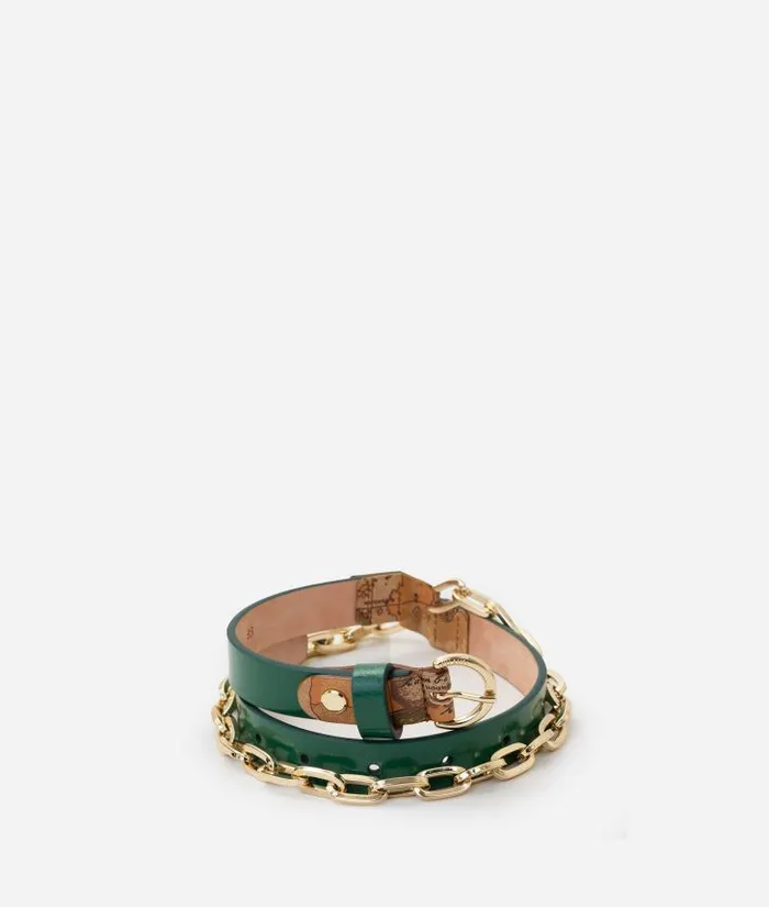 Woman Belts Alviero Martini Space Bag Belt Jade Green