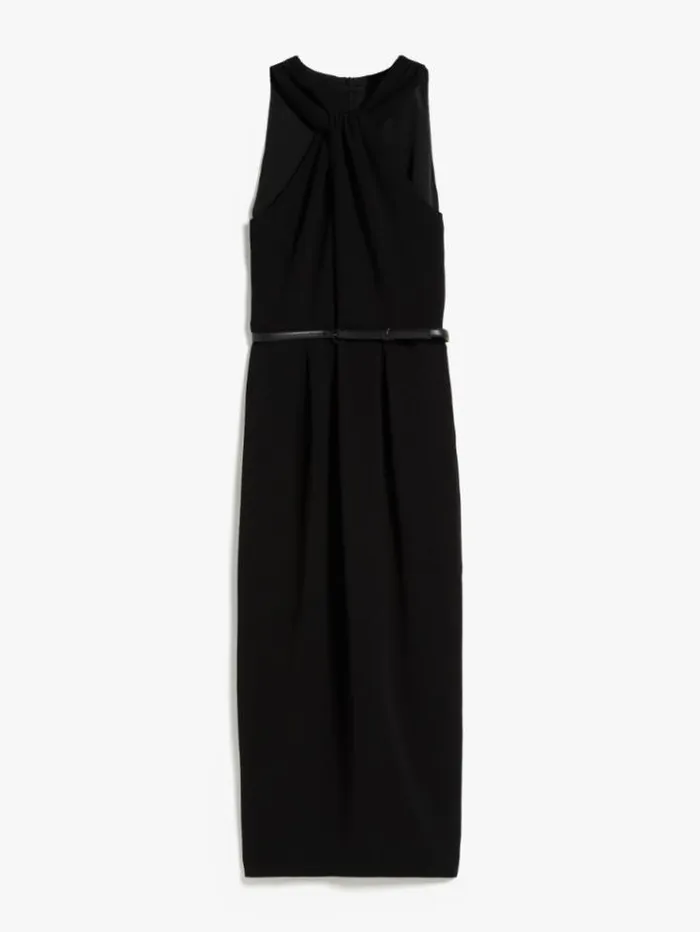 Woman Cady Dress With Pleats Black Maxmara Dresses Woman Cady Dress With Pleats Black Maxmara Dresses