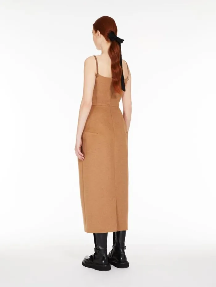 Woman Camel Colour Midi Dress Camel Maxmara Dresses Woman Camel Colour Midi Dress Camel Maxmara Dresses