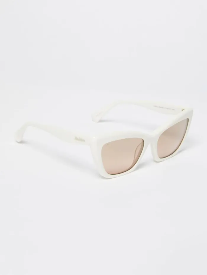 Woman Cateye Sunglasses White Maxmara Eyewear
