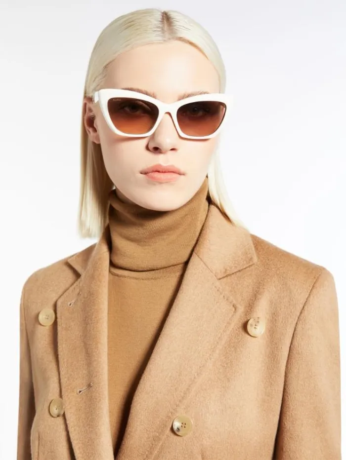 Woman Cateye Sunglasses White Maxmara Eyewear Woman Cateye Sunglasses White Maxmara Eyewear