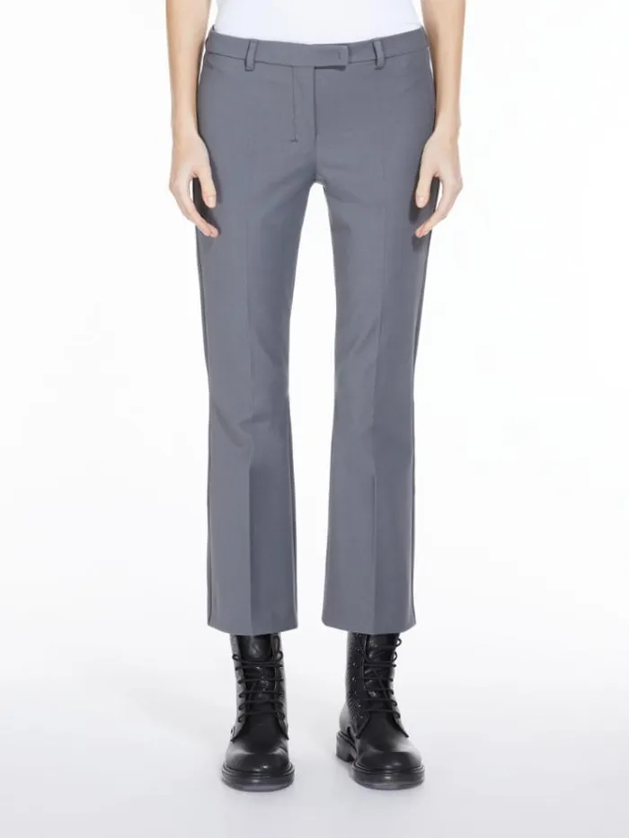 Woman Cottonblend Trousers Medium Grey Maxmara Trousers