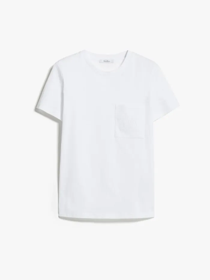 Woman Cotton Jersey Tshirt White Maxmara Tshirts