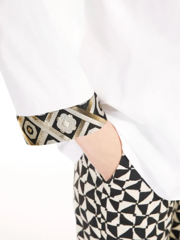 Woman Cotton Oxford Shirt White Maxmara Shirts And Tops