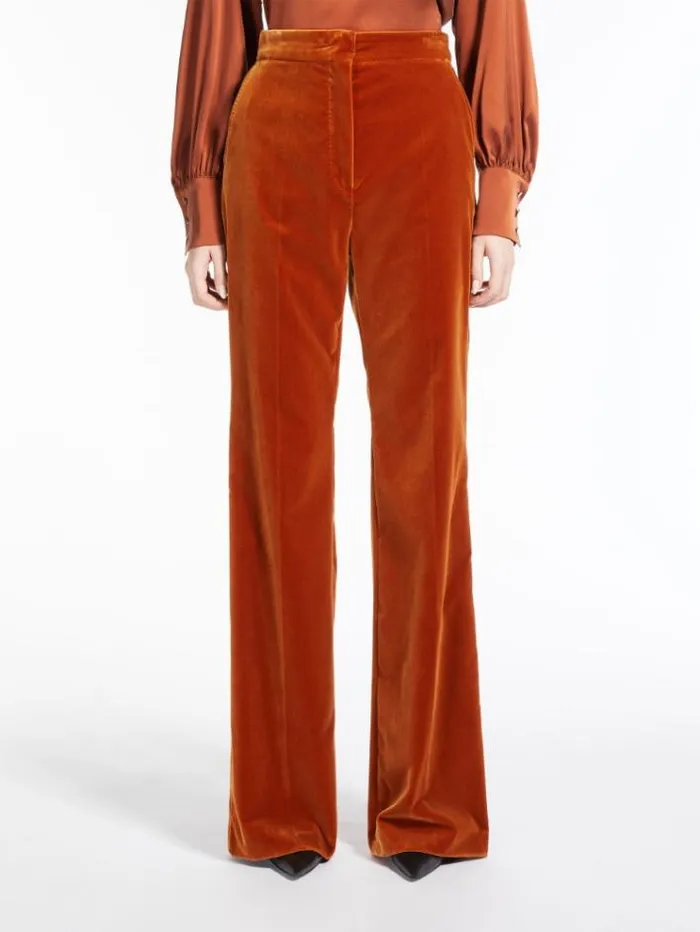 Woman Cotton Velvet Trousers Rust Maxmara Suit