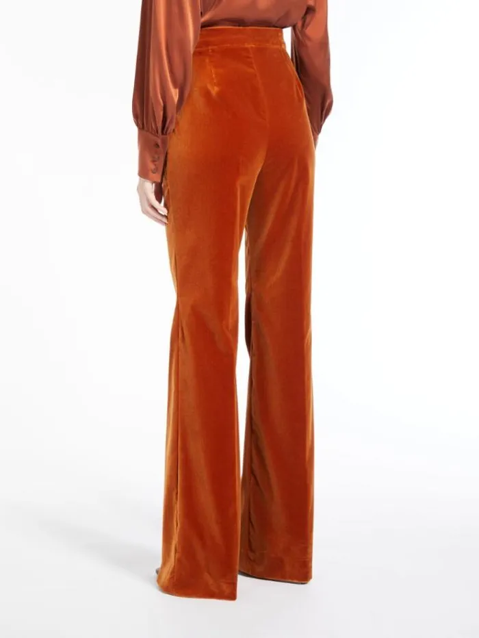 Woman Cotton Velvet Trousers Rust Maxmara Suit