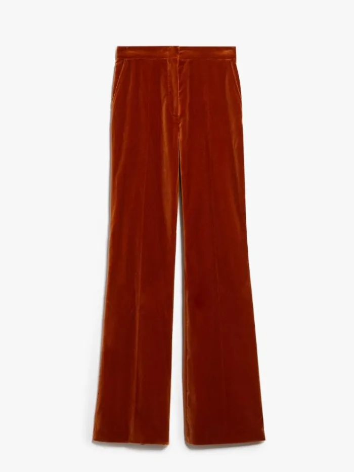 Woman Cotton Velvet Trousers Rust Maxmara Suit