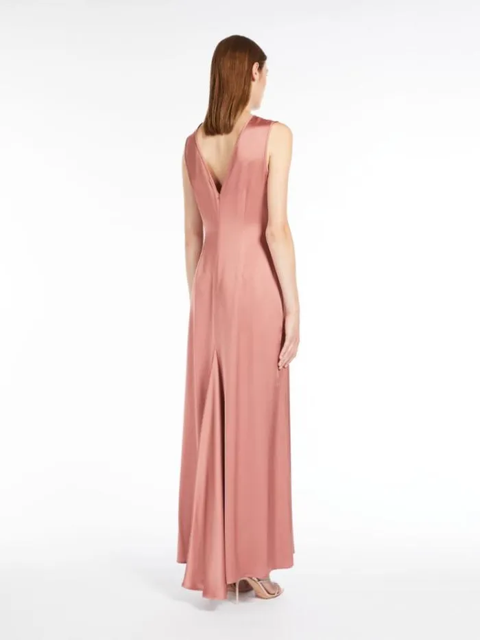 Woman Crepe Envers Satin Dress Antique Rose Maxmara Dresses Woman Crepe Envers Satin Dress Antique Rose Maxmara Dresses