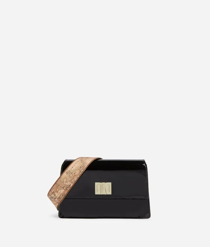 Woman Crossbody Bags Alviero Martini Winter Spirit Small Patent Leather Flap Crossbody Bag Black Woman Crossbody Bags Alviero Martini Winter Spirit Small Patent Leather Flap Crossbody Bag Black