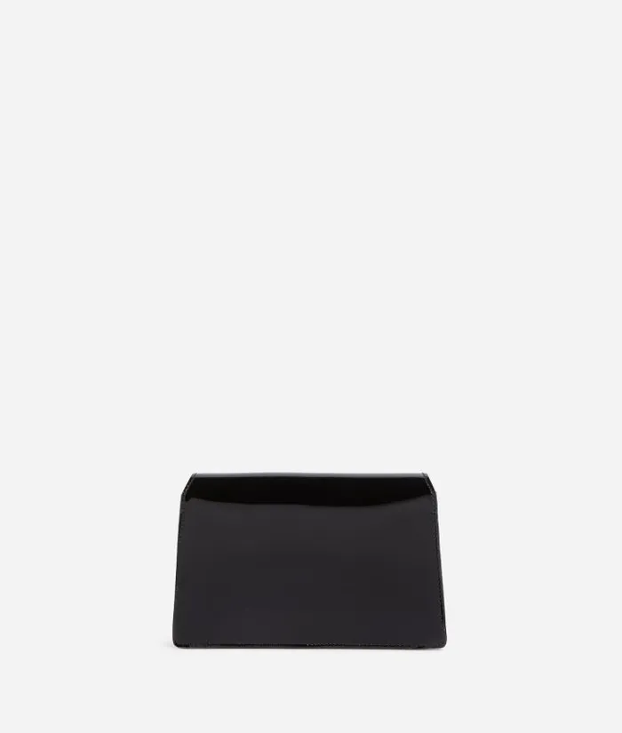 Woman Crossbody Bags Alviero Martini Winter Spirit Small Patent Leather Flap Crossbody Bag Black