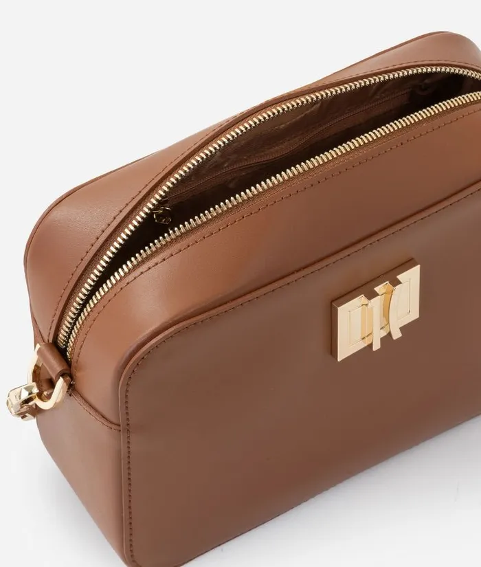 Woman Crossbody Bags Alviero Martini Winter Spirit Small Smooth Leather Crossbody Bag Chestnut
