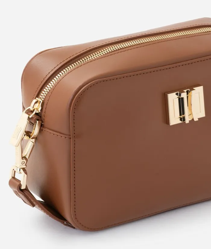 Woman Crossbody Bags Alviero Martini Winter Spirit Small Smooth Leather Crossbody Bag Chestnut
